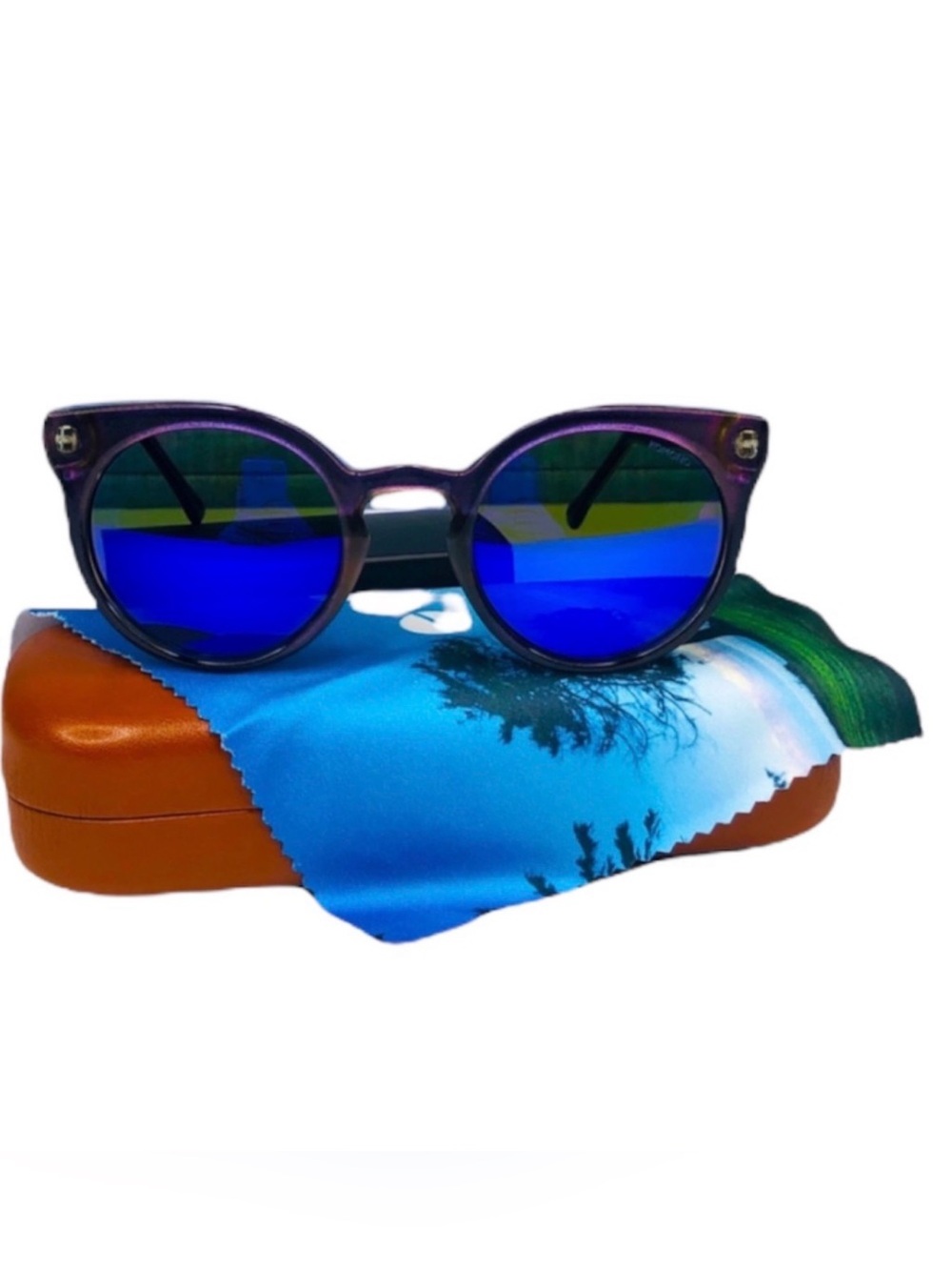 KOMONO Lulu Sunglasses Purple Haze NEW Cat Eye - Picture 1 of 10